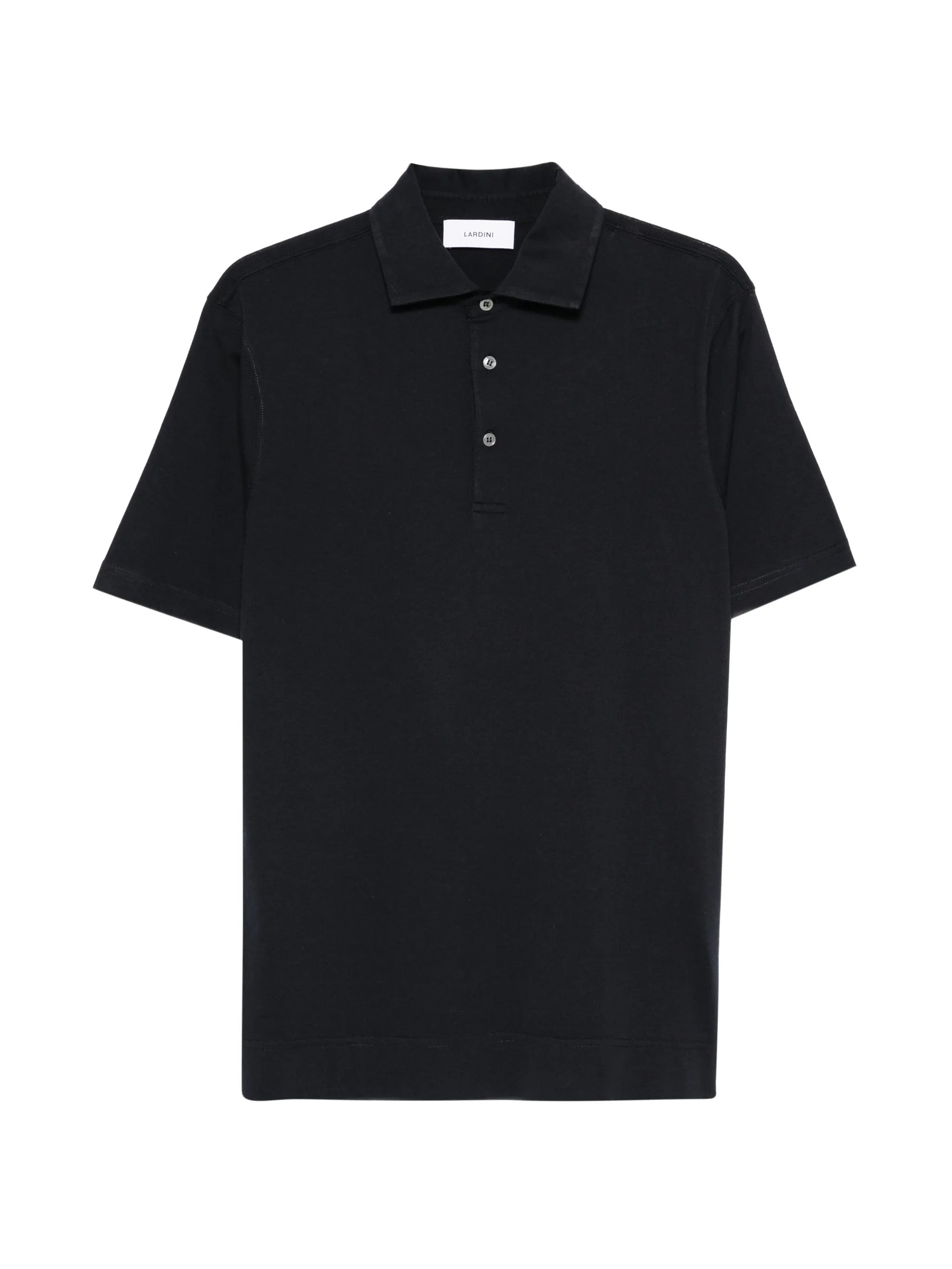 Cotton-Silk Blend Polo Shirt with Classic Button-Down Collar