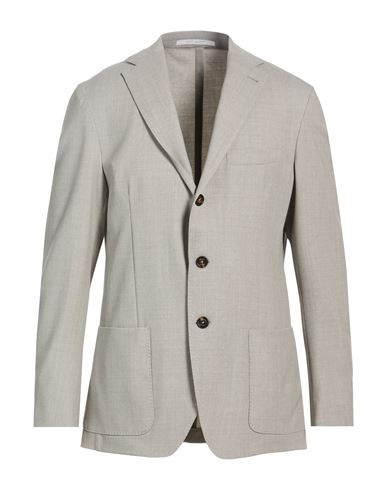 Man Blazer Light grey Size 38 Wool, Elastane