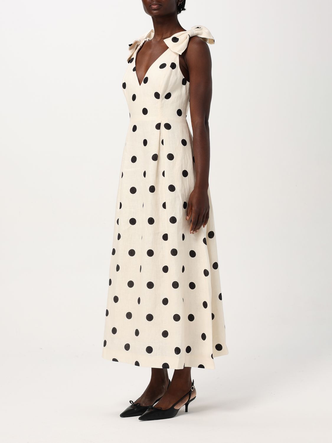 Crush midi dress - Neutrals