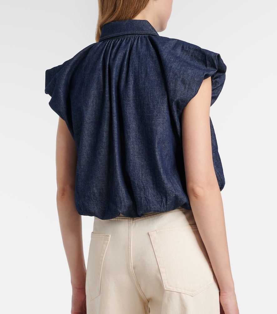 Shell denim blouse