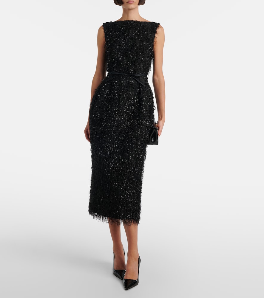 Lurex fil coupé midi dress
