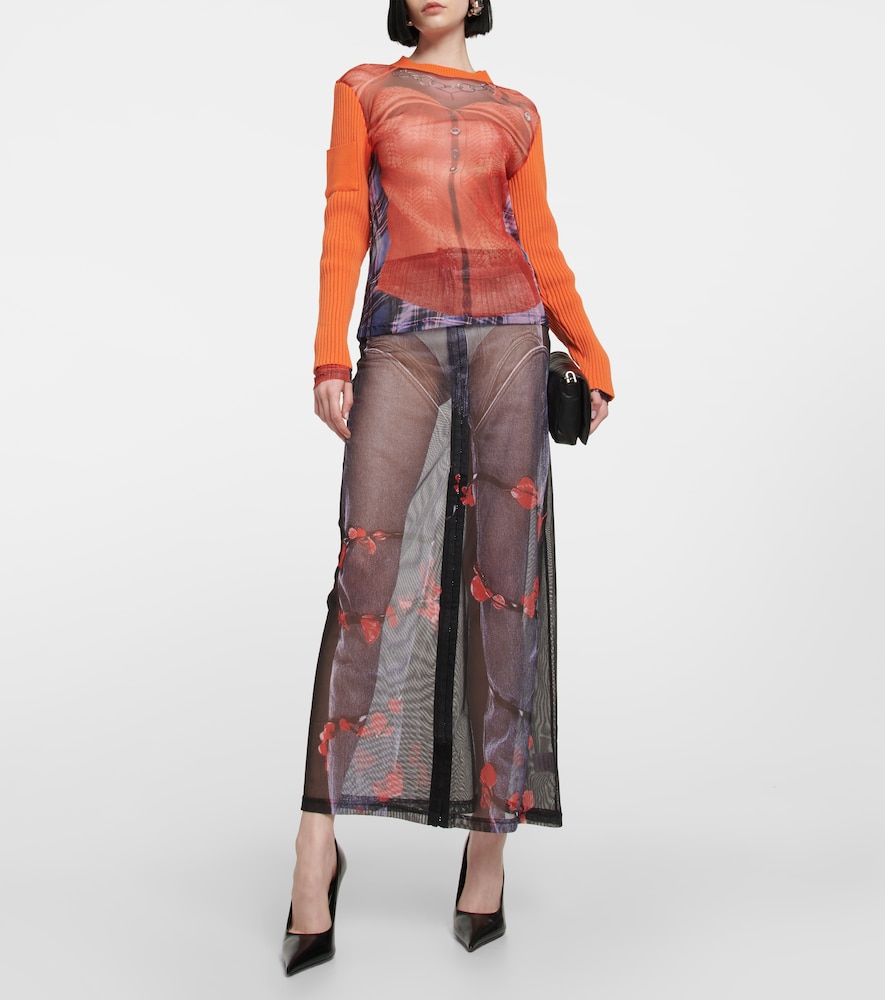 X Jean Paul Gaultier Trompe L'Oeil top
