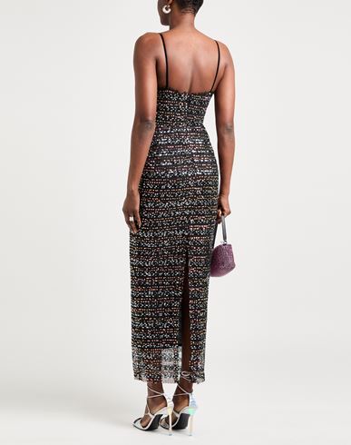 Woman Maxi dress Black Size 8 Polyester