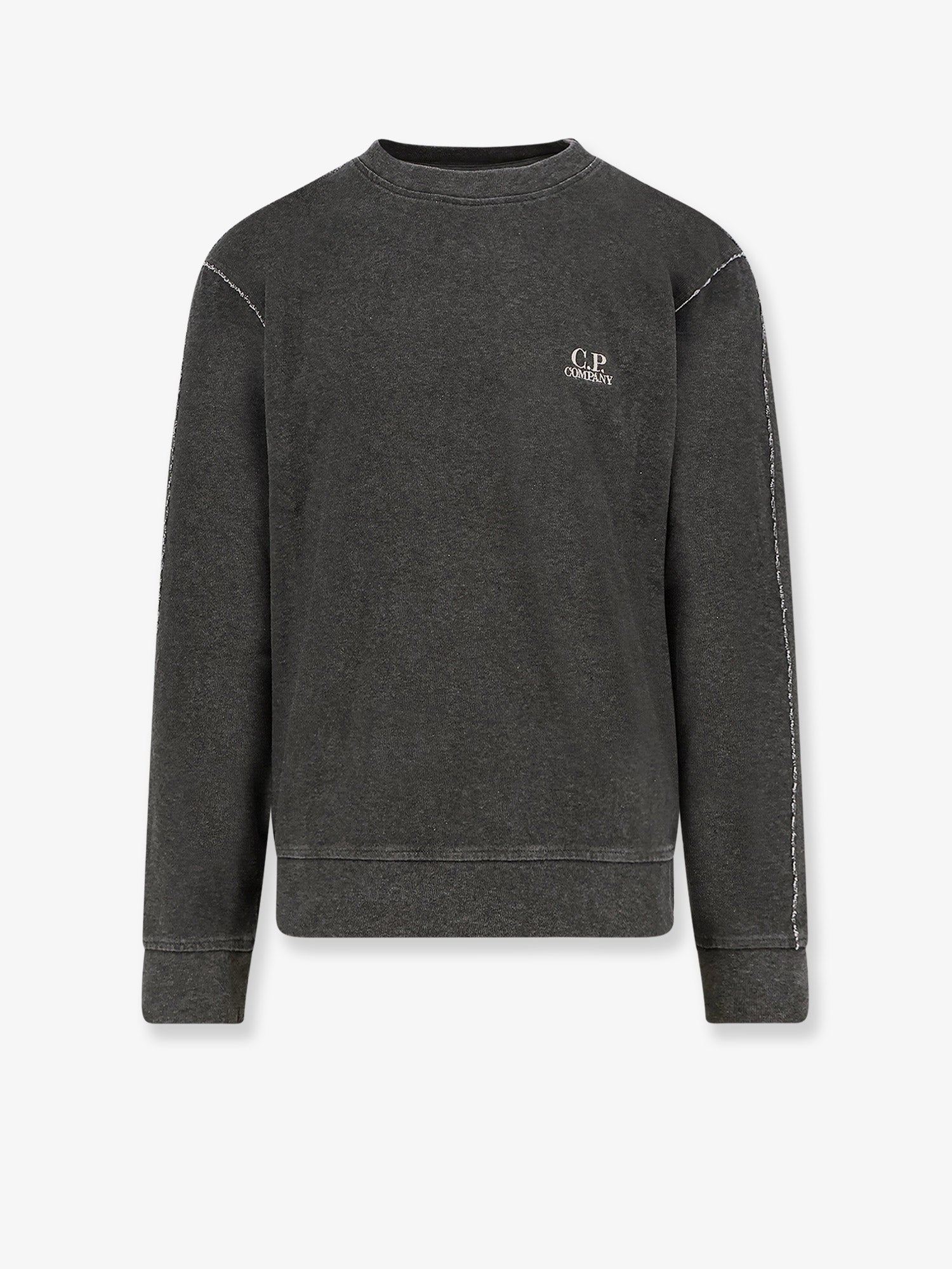 Logo-Embroidered Cotton Sweatshirt — Gray