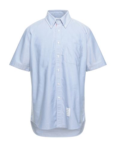 Man Shirt Sky blue Size 0 Cotton
