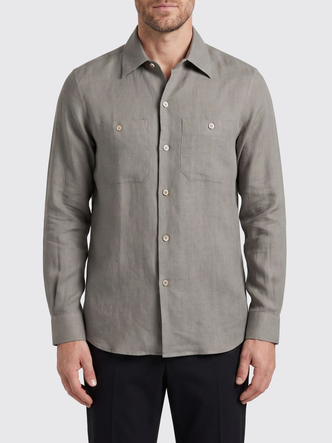 Shirt Men color Kaki