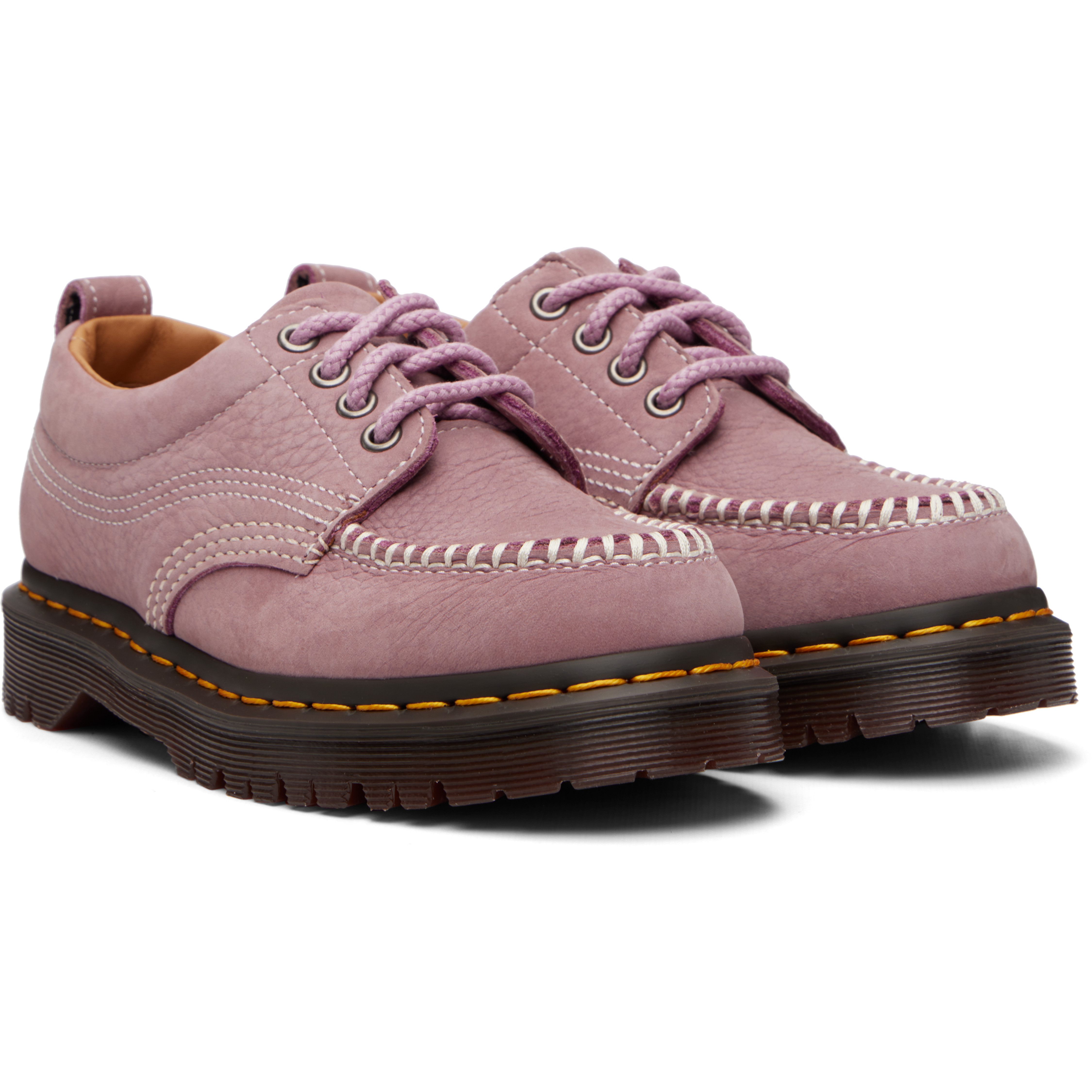 Pink Lowell Nubuck Moc Toe Derbys