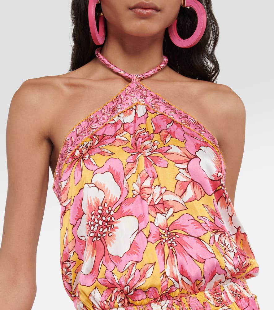 Isabelle printed halterneck jumpsuit