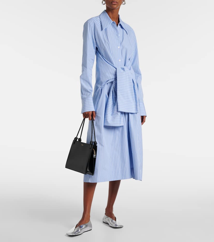 Layered cotton midi dress