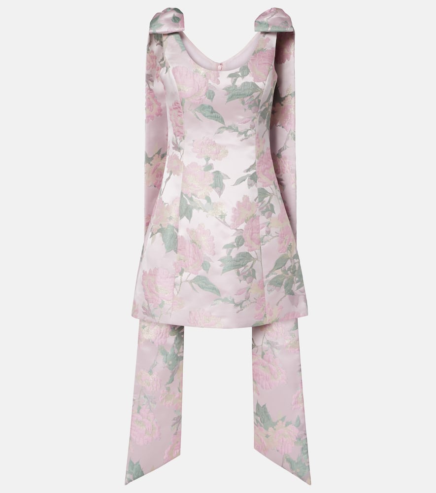Gita floral brocade minidress