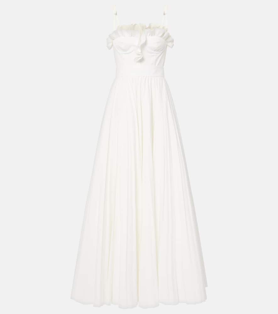 Ruffled cotton maxi dress