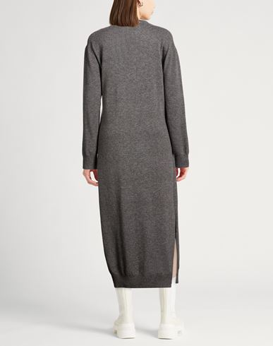 Crème Woman Maxi dress Grey Size M Merino Wool, Cashmere