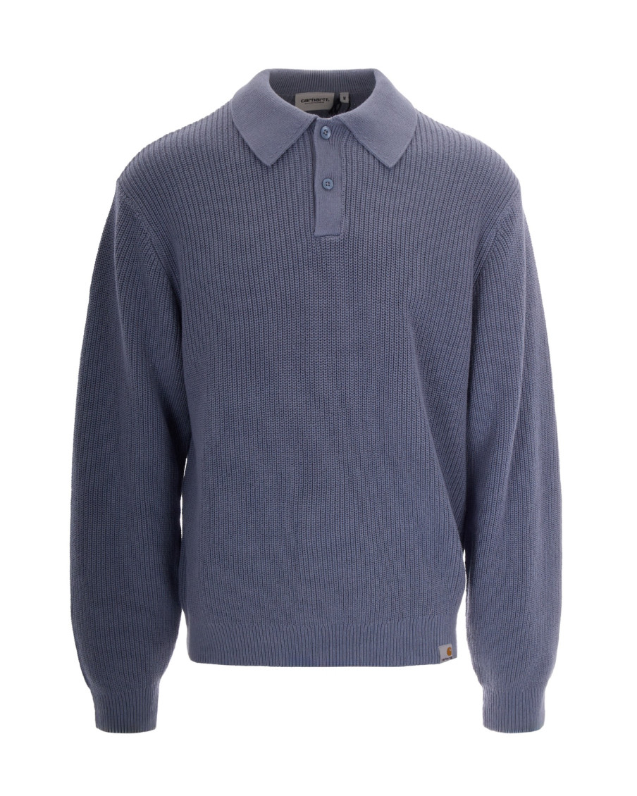 Blue Shirt Collar Polos