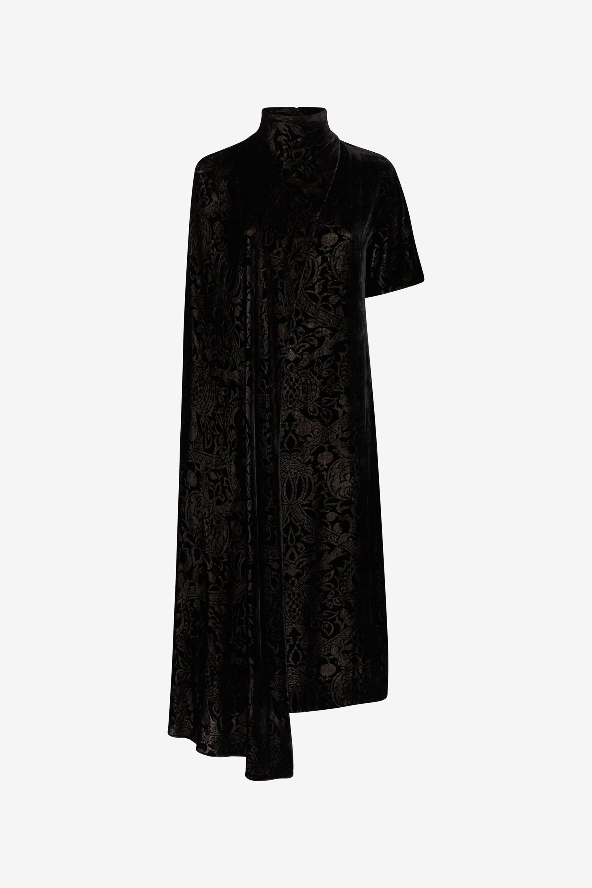 Long Dress With Brocade Print