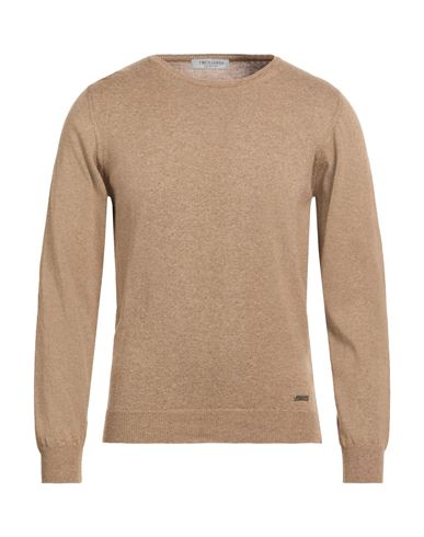 Man Sweater Sand Size L Cotton