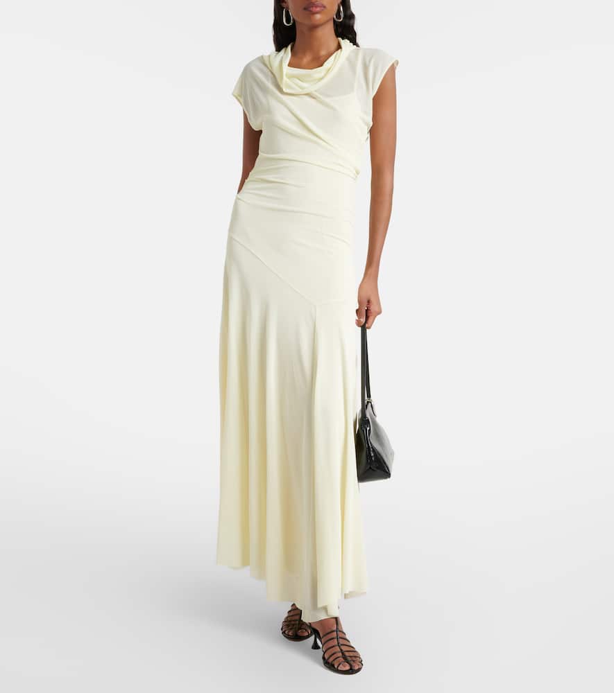 Tamara draped crêpe jersey maxi dress