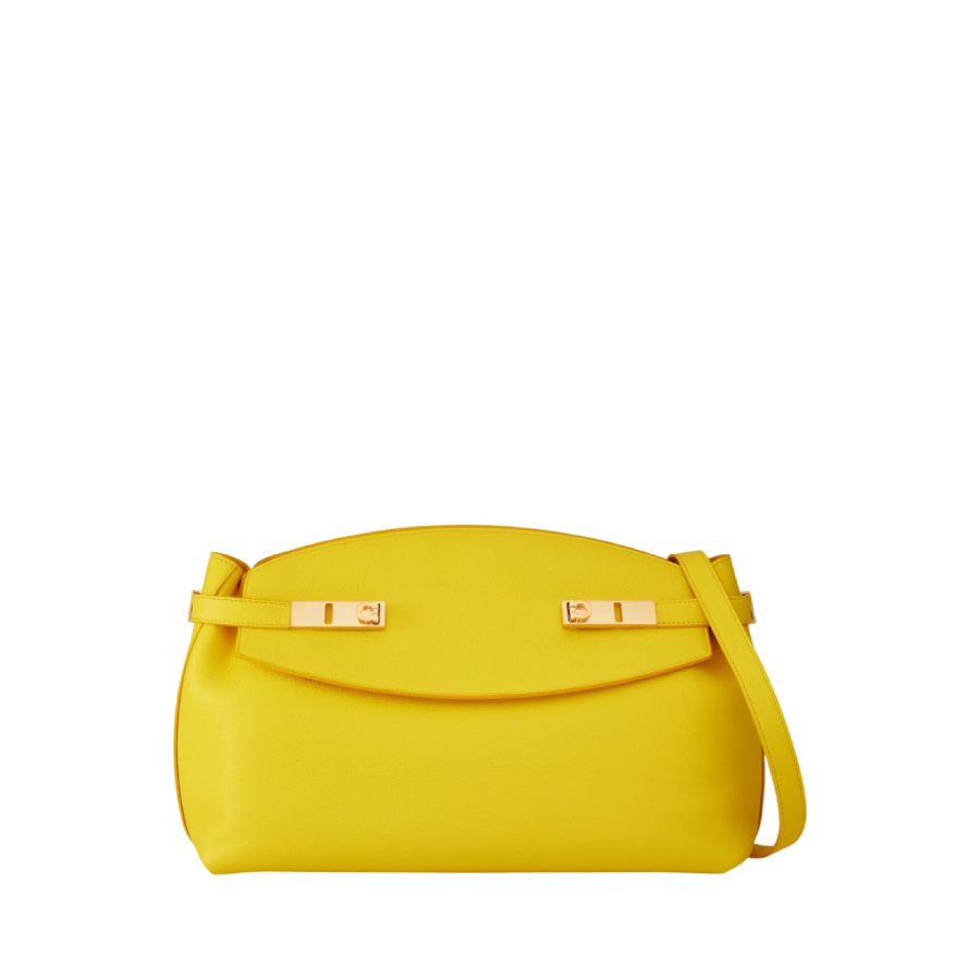 Hug Gancini-Buckled Calfskin Shoulder Bag