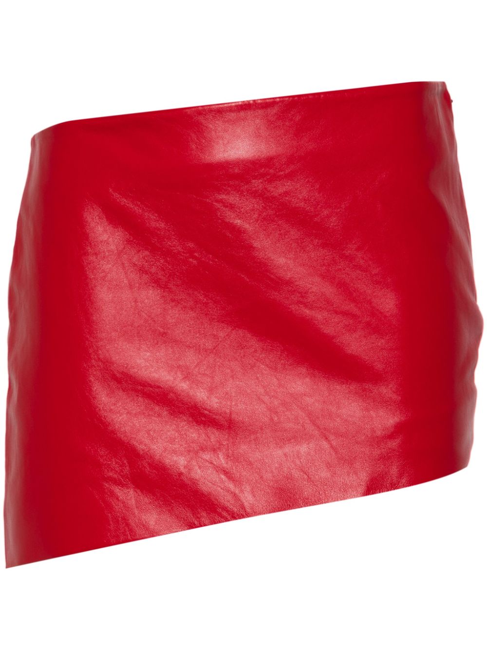 Asymmetric mini skirt - Red