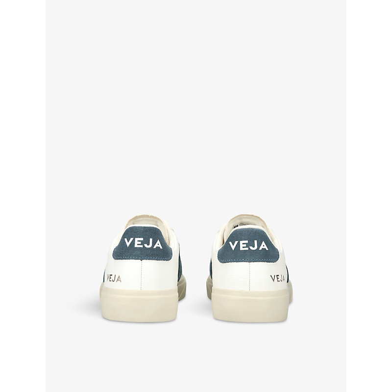 Womens White/navy Women’s Campo Leather and Suede Low-top Trainers