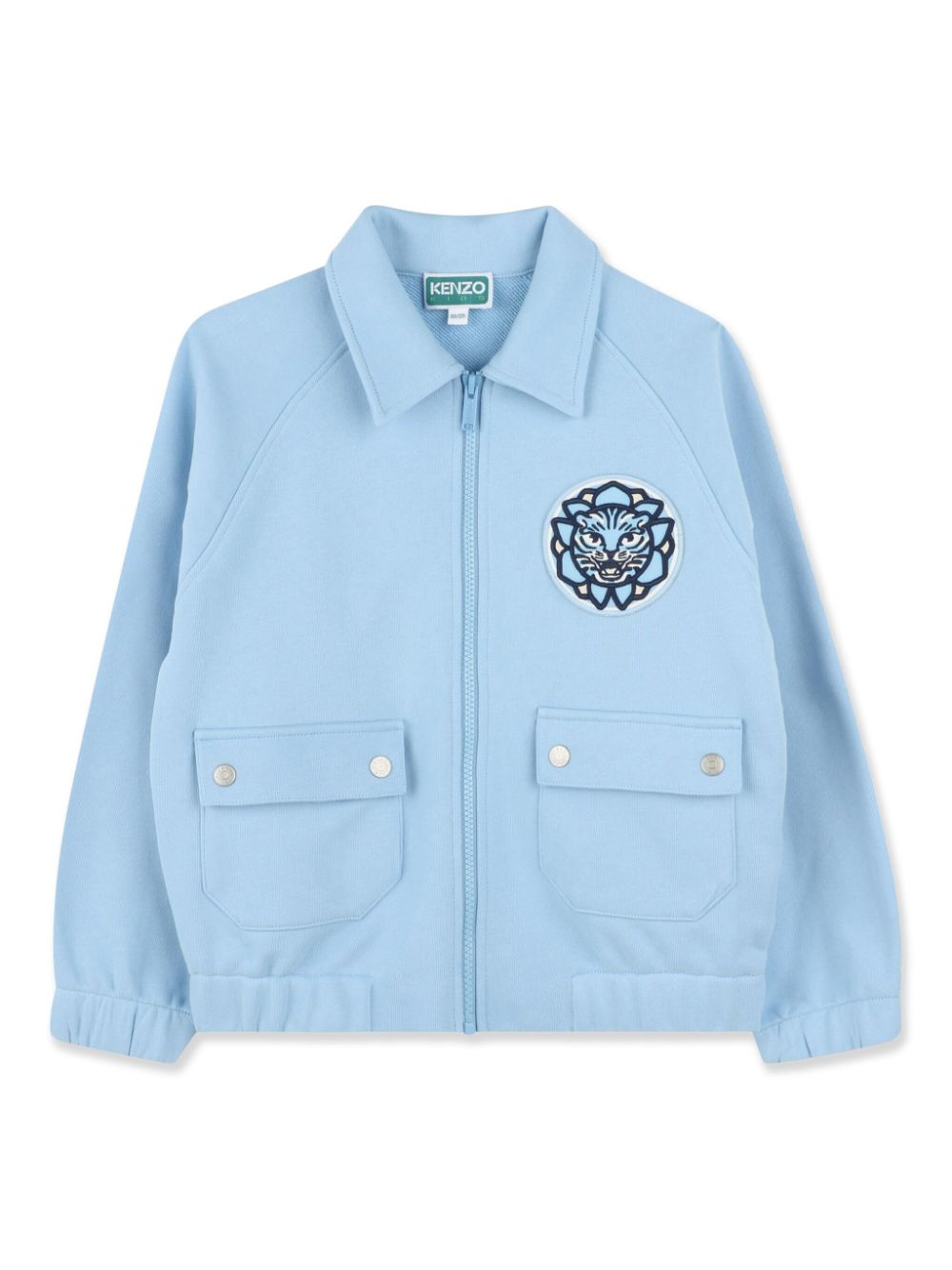 Embroidered-logo jacket - Blue