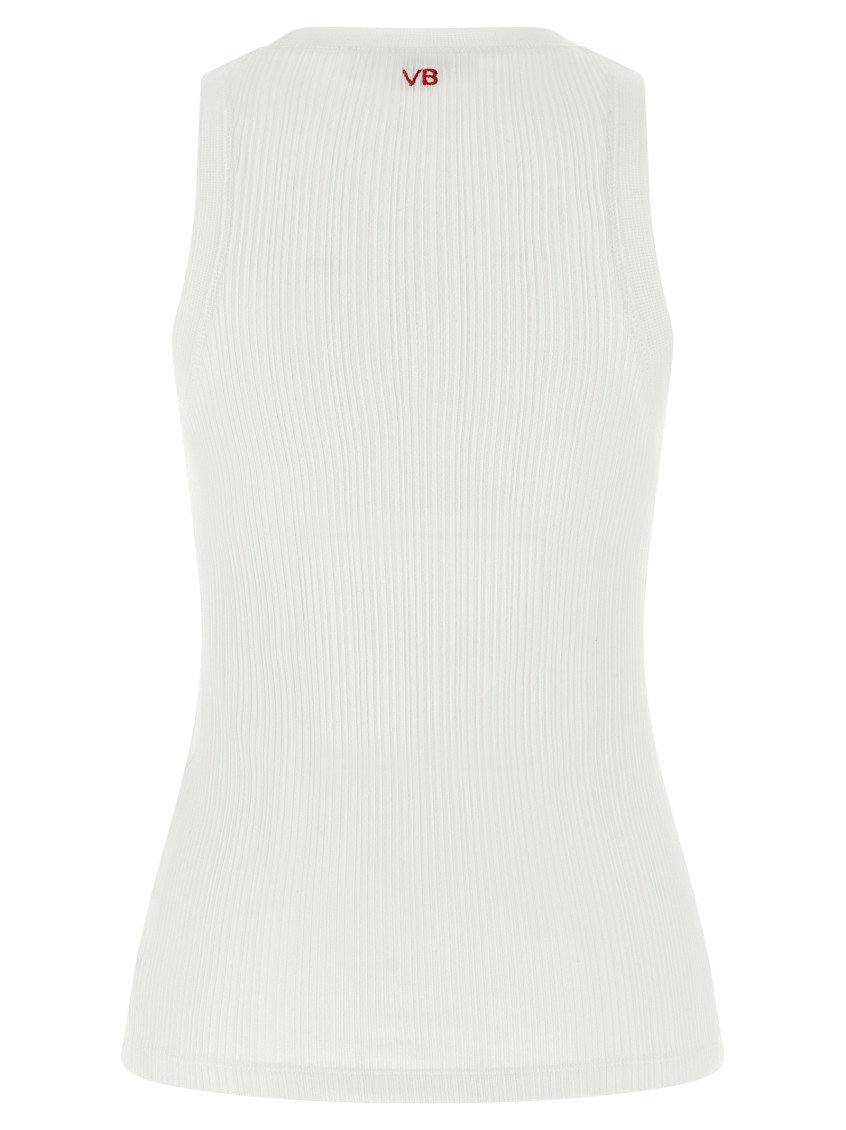 Rib Tank Tops White