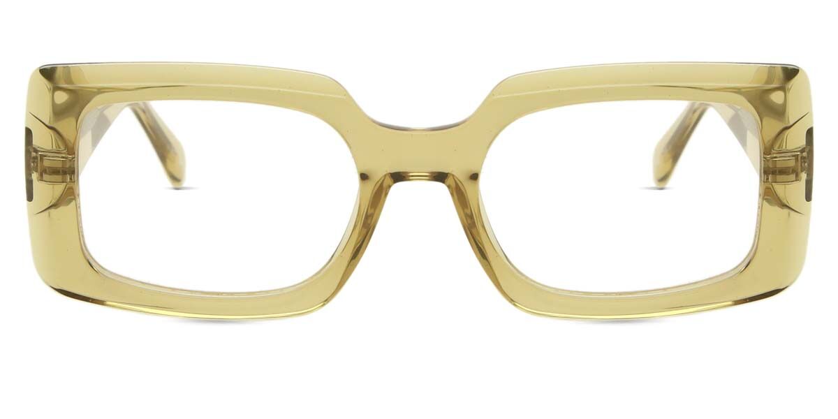 Square Full Rim Plastic Men's Prescription Glasses Online Yellow Size 52 - Free Lenses - Blue Light Block Available - SmartBuy Collection