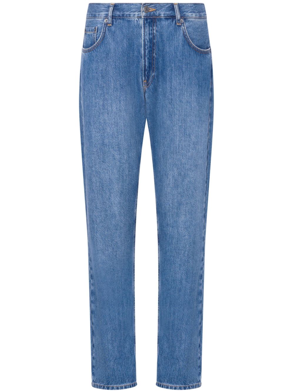Mid-rise straight jeans - Blue