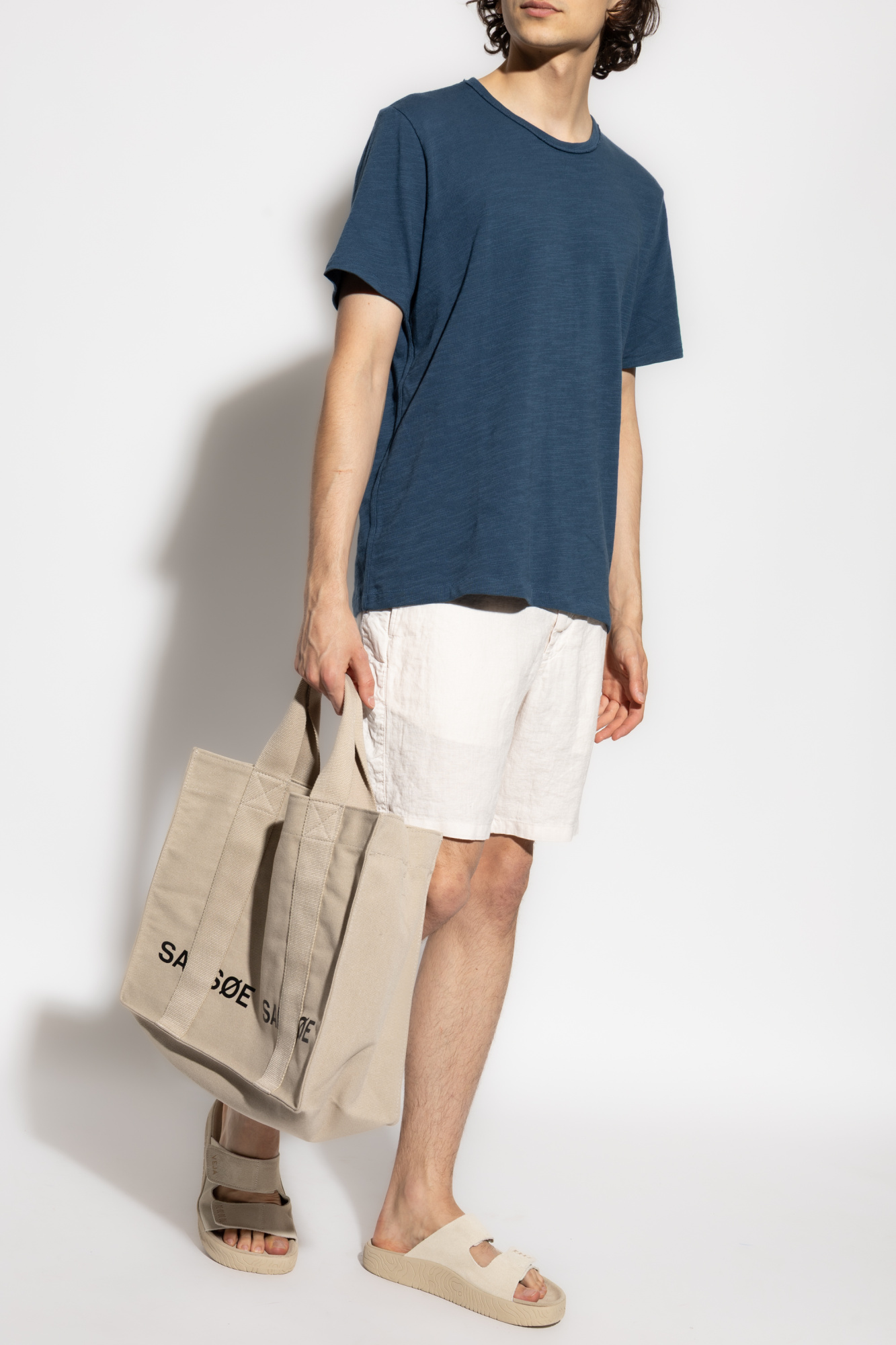 Rag & Bone  Linen Shorts, Men's, Cream