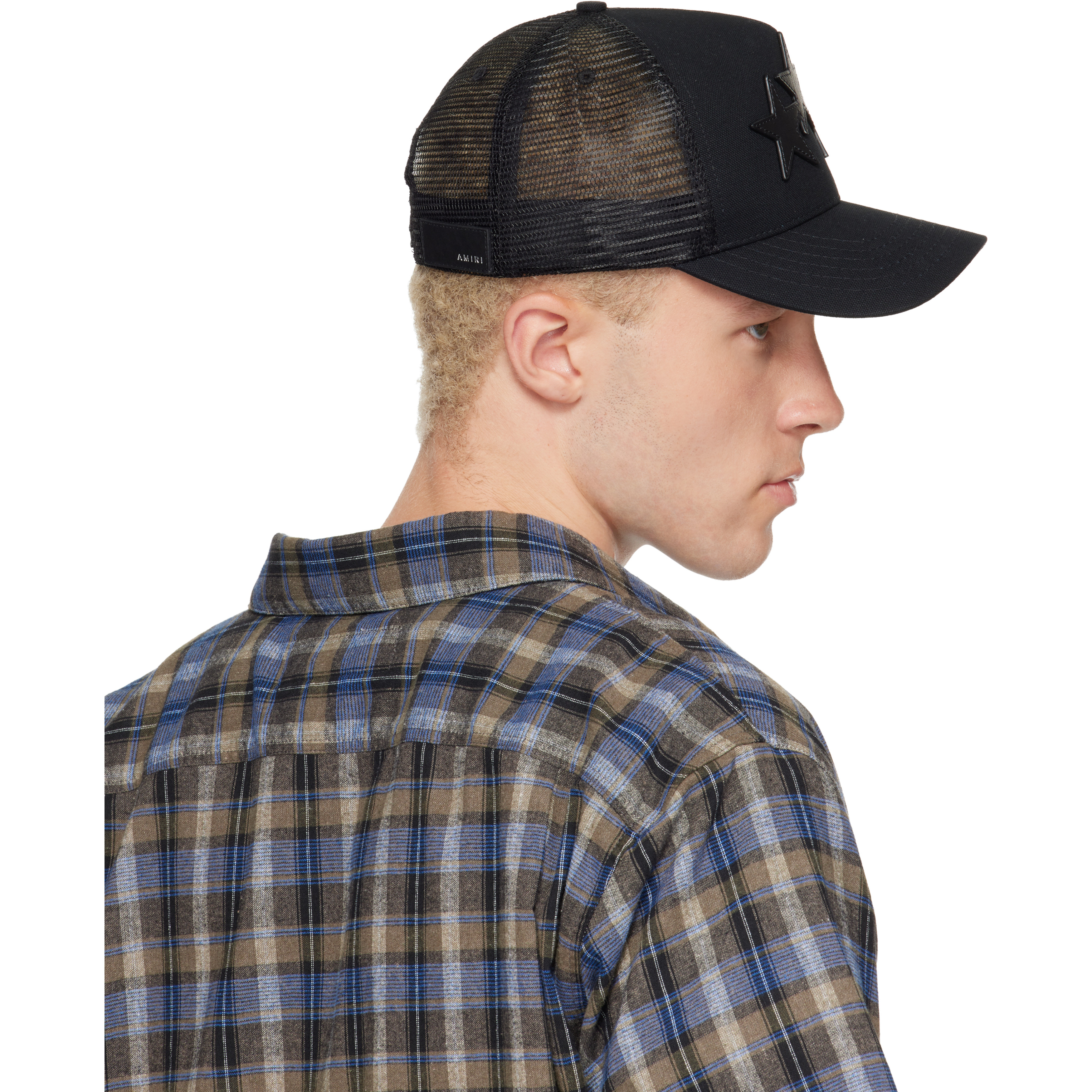 Black 3 Star Trucker Cap