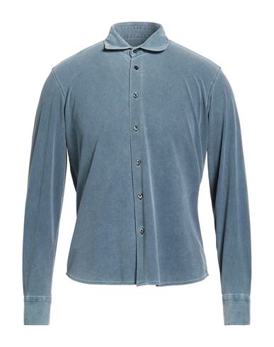 Man Shirt Slate blue Size 36 Polyamide, Elastane