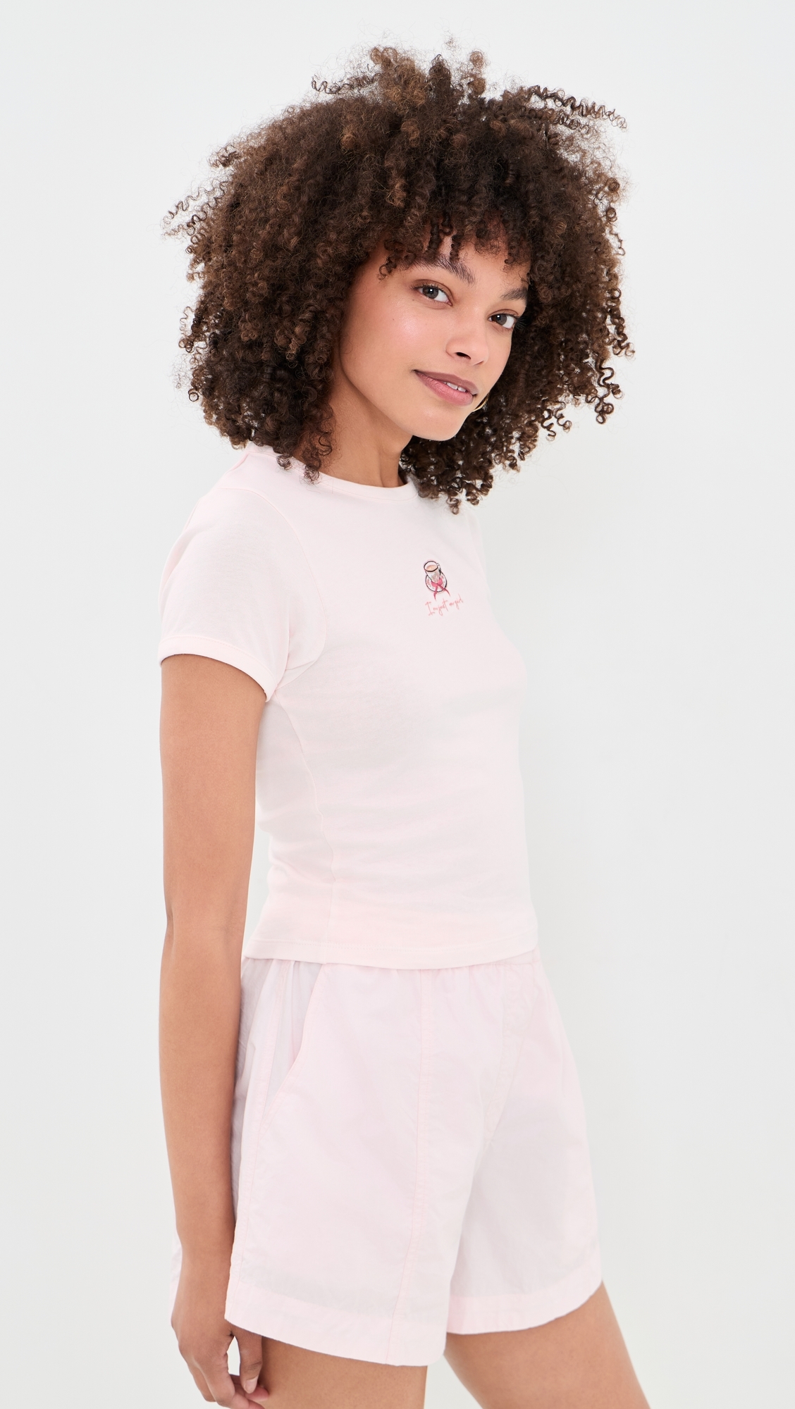 I'm Just A Girl Baby Tee Blush