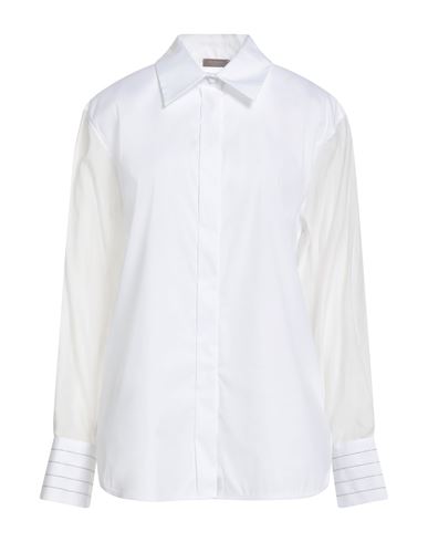 Woman Shirt White Size 10 Cotton, Polyamide, Elastane