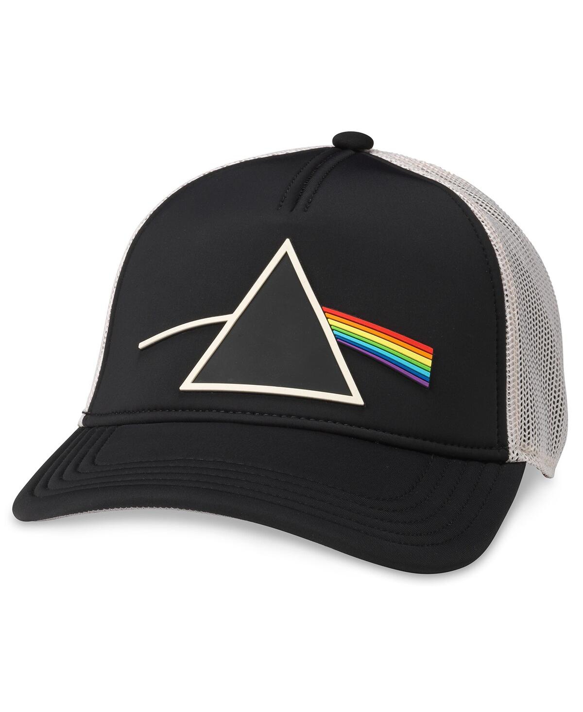 Men's Black, Natural Pink Floyd Riptide Valin Trucker Adjustable Hat - Black, Natural
