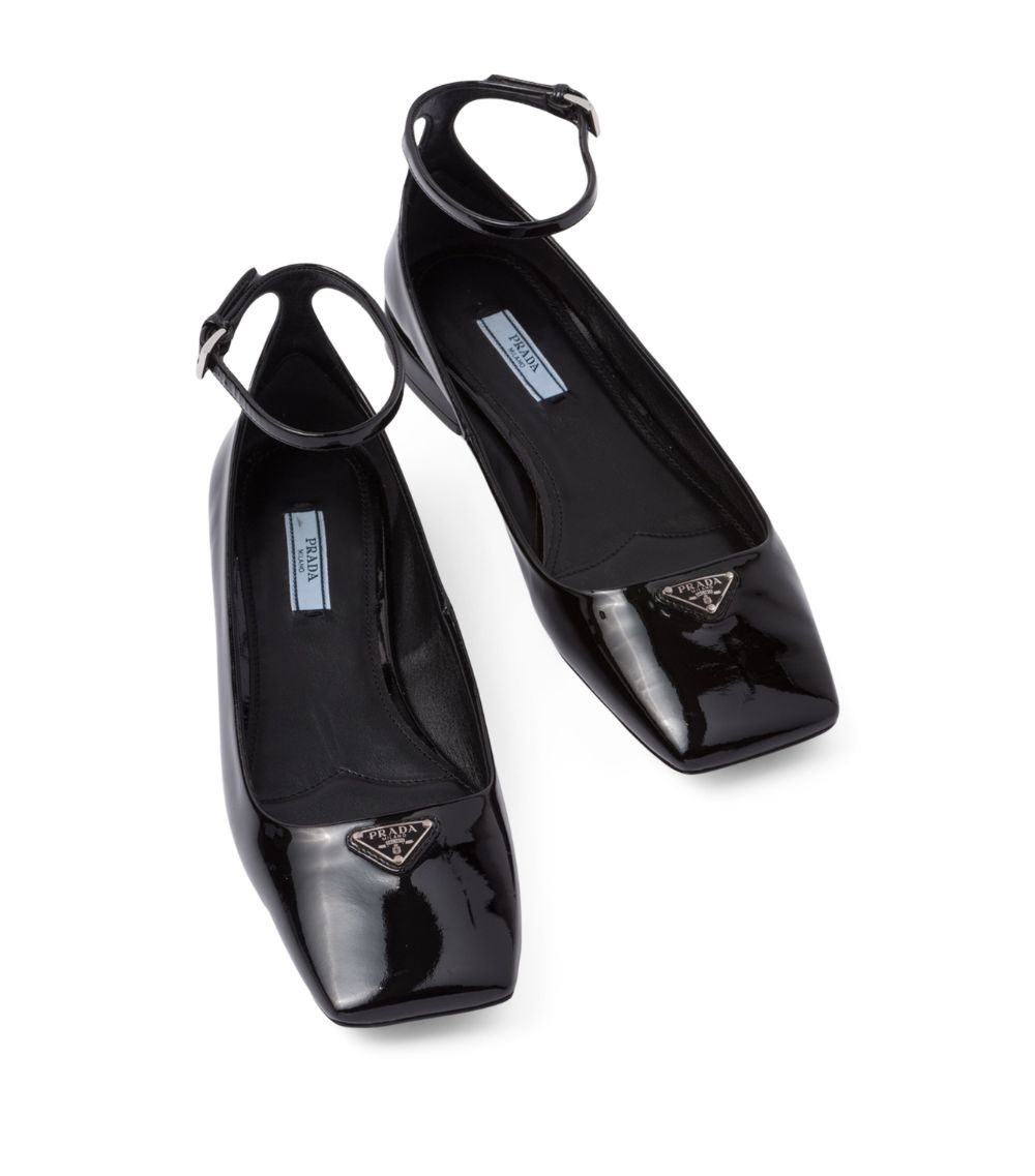 Patent Leather Triangle Flats