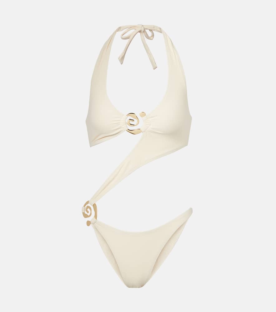 Halter Spiral cutout swimsuit