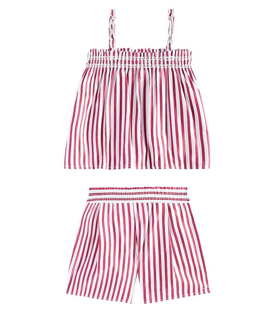 Cotton shirt and shorts set
