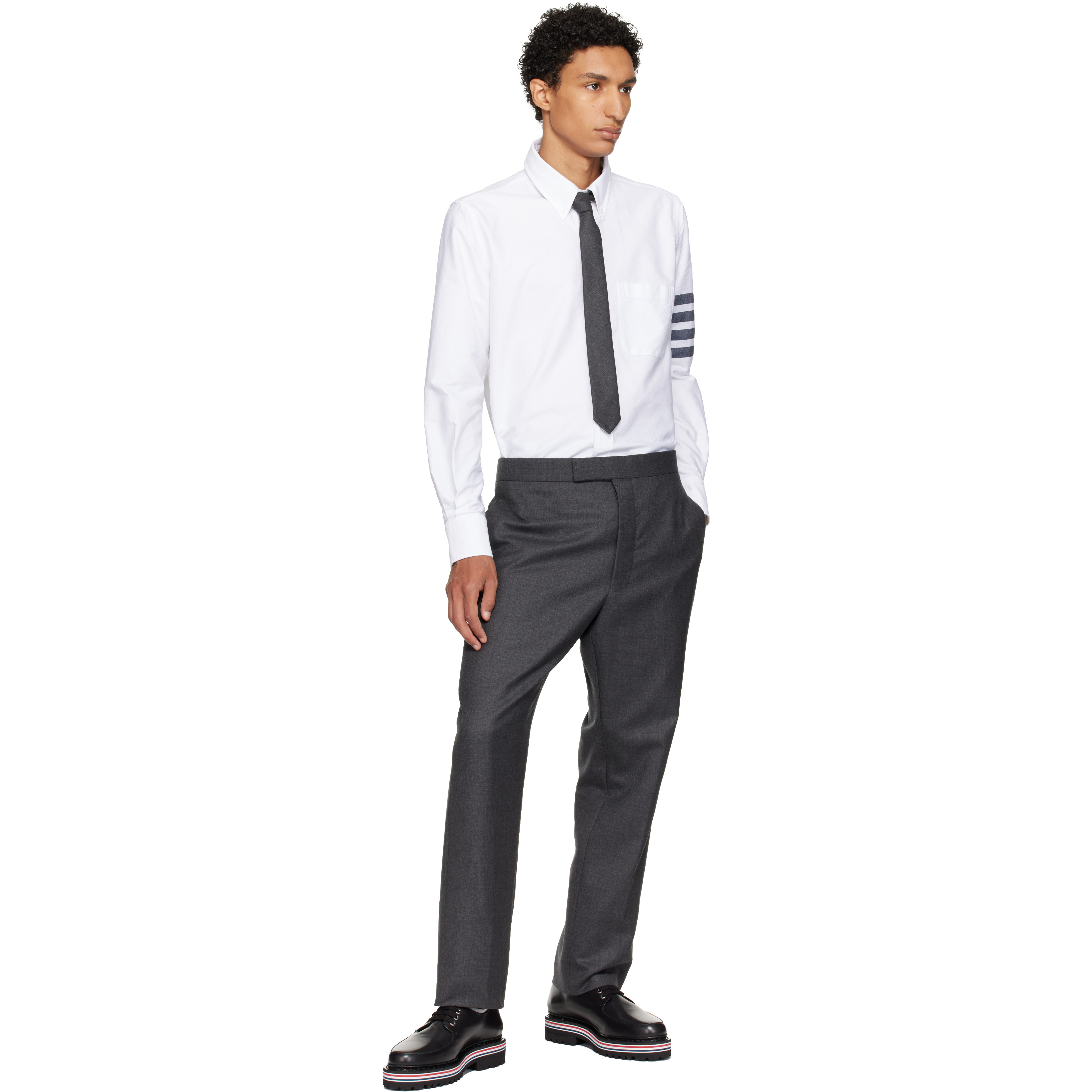 White Oxford 4-Bar Shirt