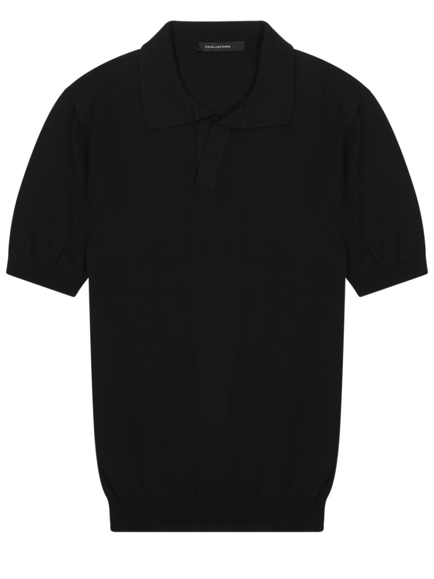Tagliatore - cotton polo shirt short sleeves ribbed he