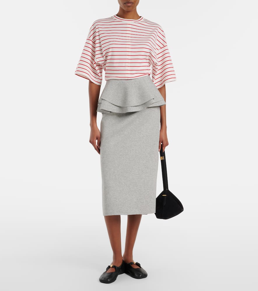 Striped cotton jersey T-shirt