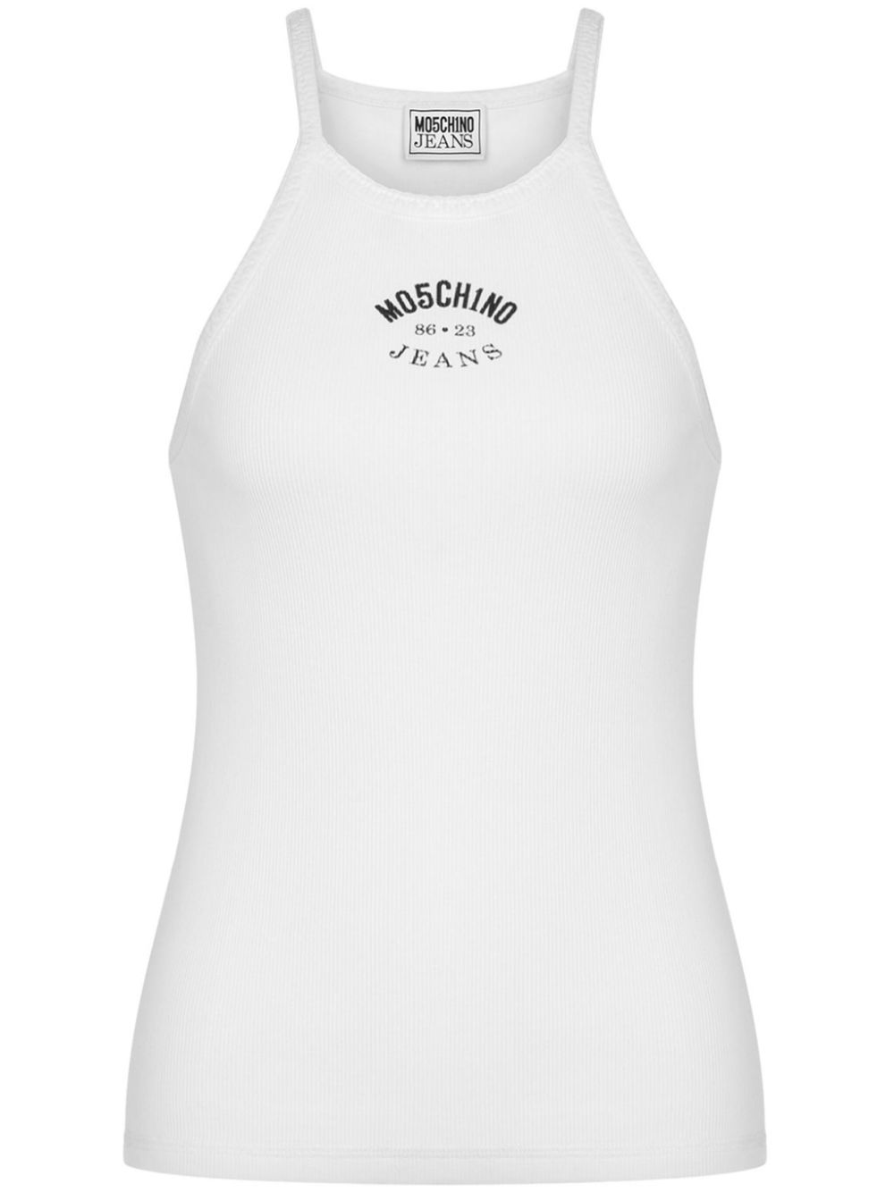 Cotton blend logo tank top - Black