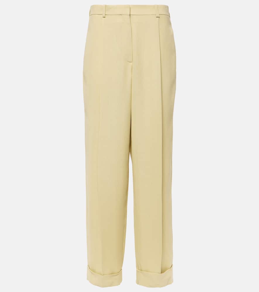 Tor crêpe straight pants