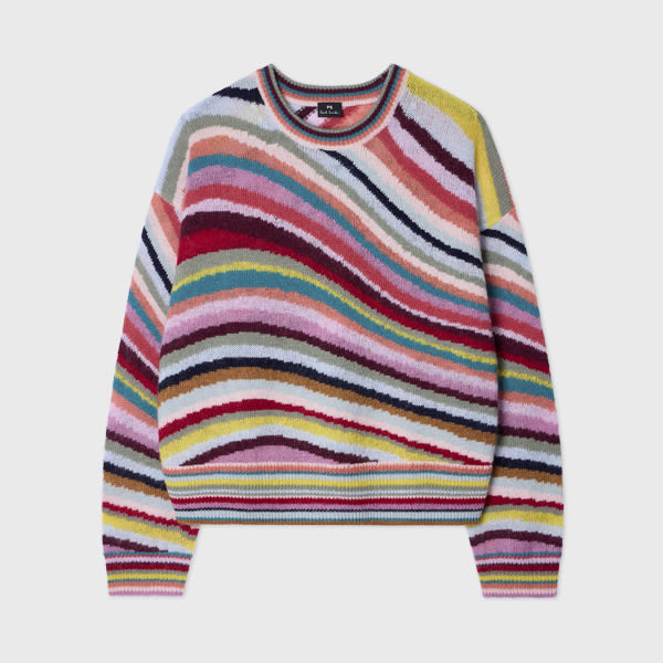 Women's 'Swirl' Wool-Mohair Knitted Sweater Multicolour