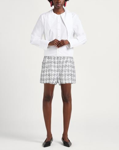 Woman Shorts & Bermuda Shorts Off white Size 6 Cotton, Polyester, Acrylic, Polyamide, Metallic fiber