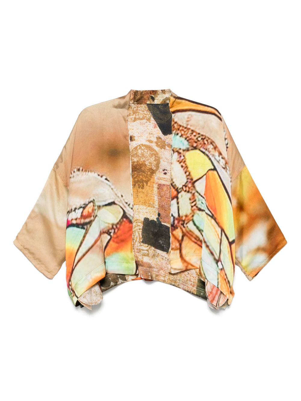 YAVI abstract-print jacket - Orange