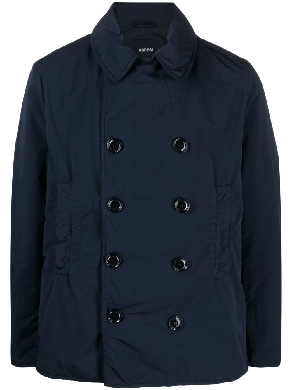 Long-sleeve double-breasted jacket - Blue