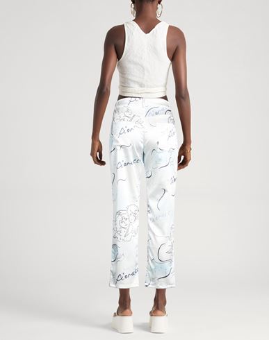 Woman Pants White Size XL Polyester, Elastane