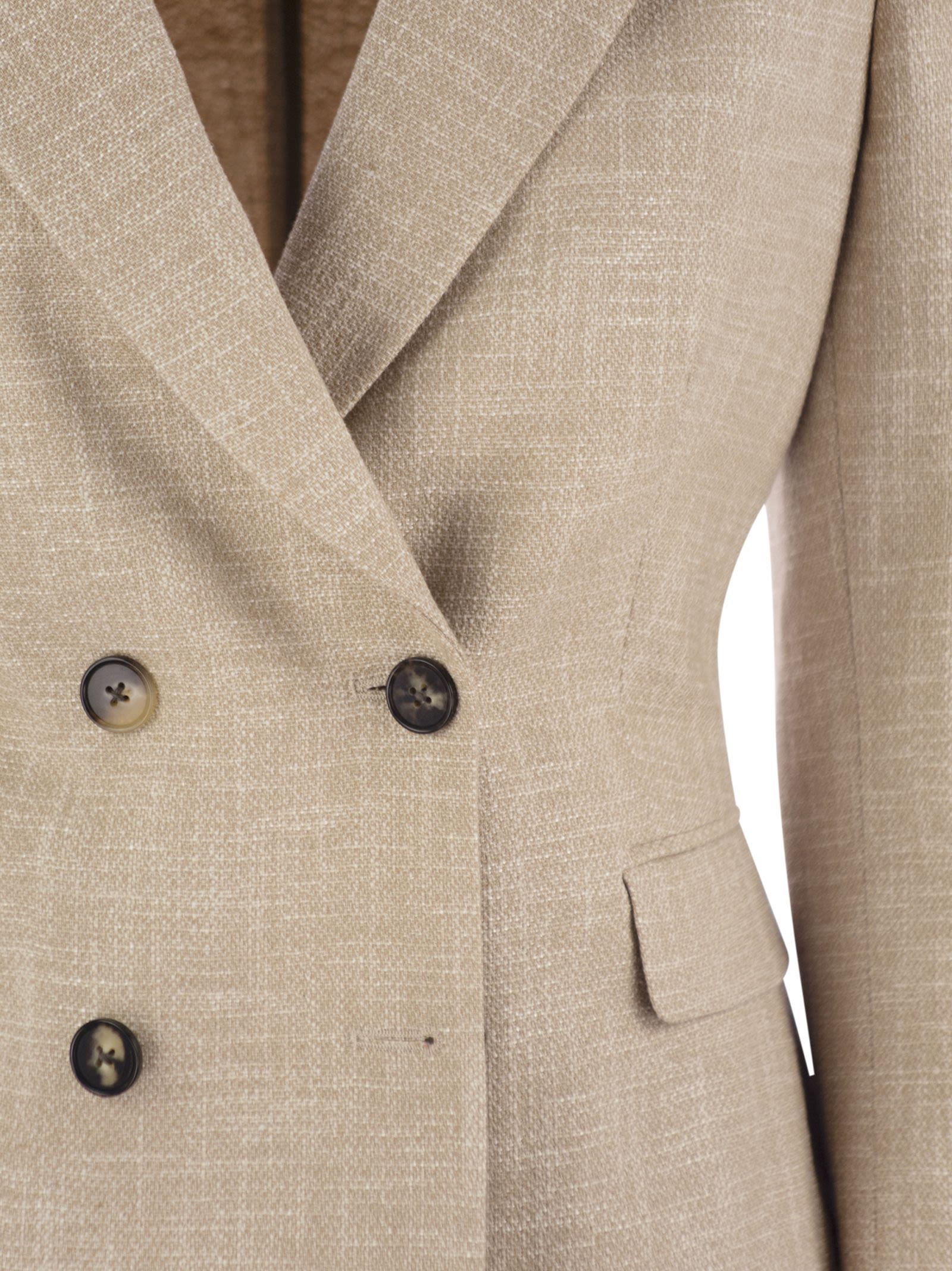 Saulina Antonella Double Breasted Cotton Blend Jacket