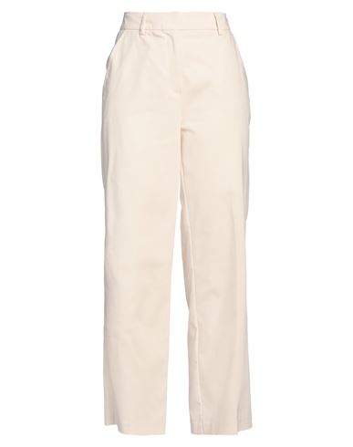 Woman Pants Cream Size 8 Cotton, Polyester, Elastane