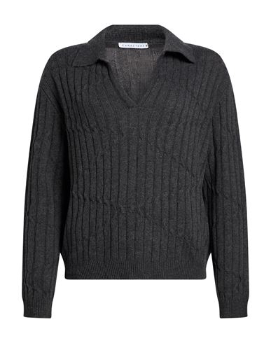 Caractère Woman Sweater Charcoal Size S Viscose, Wool, Polyamide, Cashmere
