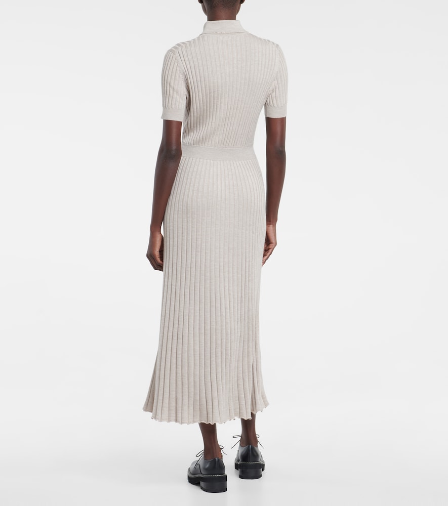 Amor silk and cashmere midi dress